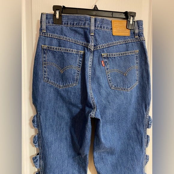 Levi’s Limited Edition Rare Mom Side Bow High Waist Blue Denim Jeans Size 28 - Picture 10 of 16